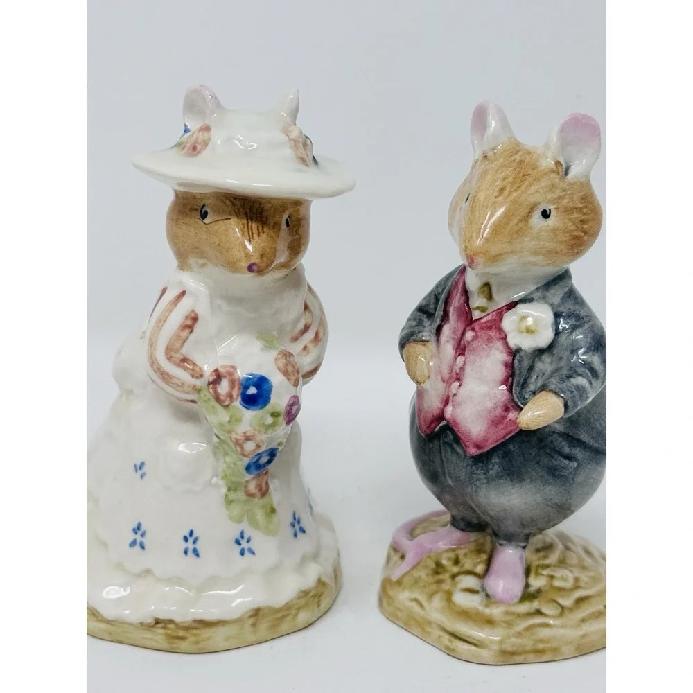 ROYAL DOULTON Poppy Eyebright & Dusty Dogwood Brambly Hedge Mice Figurines
